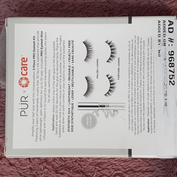 Brand New PUR x Care 3Pc. Eyelash & Adhesive Kit - Picture 2 of 2